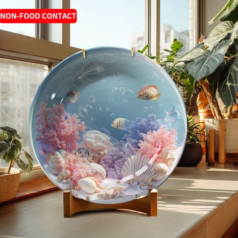 Marine Aquarium Home - 세라믹 바다 테마 수족관 접시 및