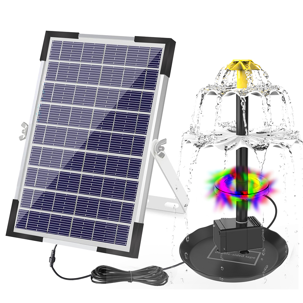Marine Aquarium Equipment - 조류 욕조용 태양열 분수 펌프, LED