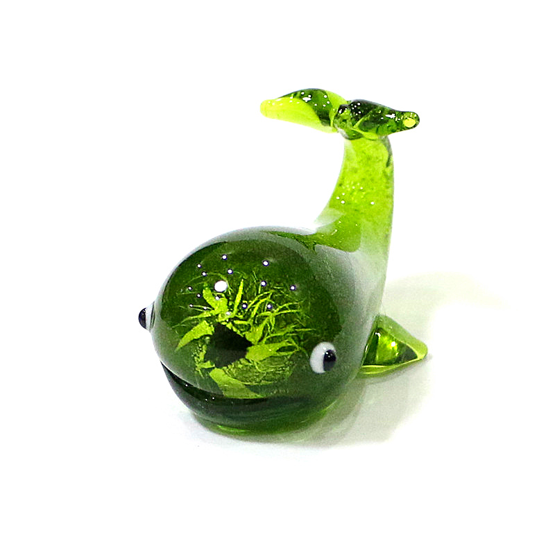 Murano 유리 고래 소형 입상 실버 호일 공예 귀여 - Marine Aquarium Home 리뷰 및 가격