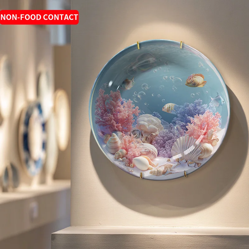 세라믹 바다 테마 수족관 접시 및 벽 장식 - 조개와  - Marine Aquarium Home 리뷰 및 가격