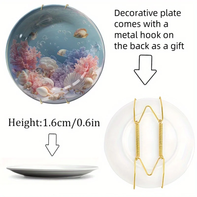 세라믹 바다 테마 수족관 접시 및 벽 장식 - 조개와  - Marine Aquarium Home 리뷰 및 가격