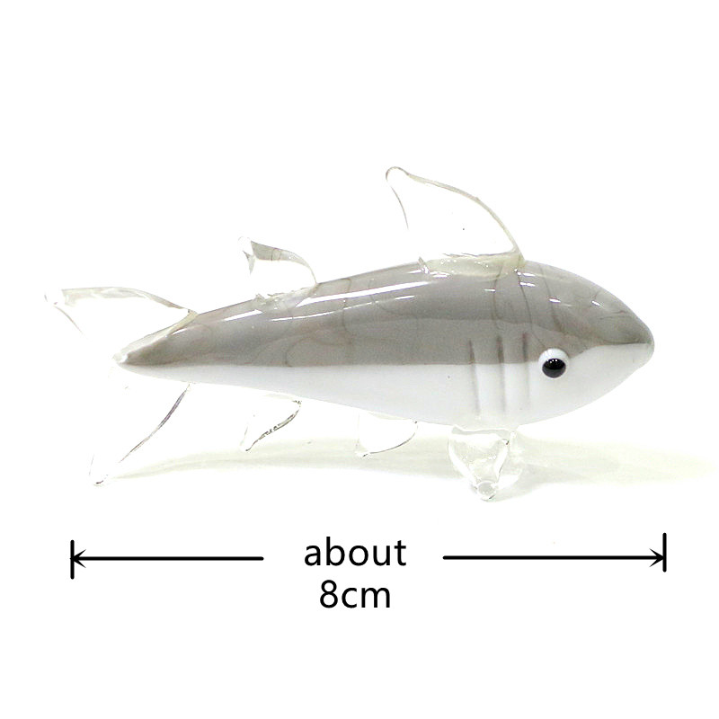그레이 무라노 유리 상어 피규어 - 수제 미니어처 귀여 - Marine Aquarium Home 리뷰 및 가격