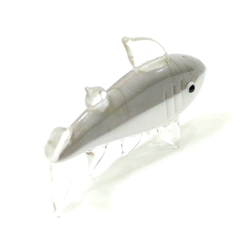 그레이 무라노 유리 상어 피규어 - 수제 미니어처 귀여 - Marine Aquarium Home 리뷰 및 가격