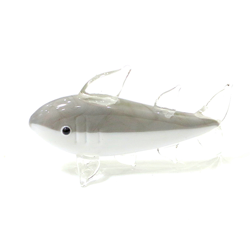 그레이 무라노 유리 상어 피규어 - 수제 미니어처 귀여 - Marine Aquarium Home 리뷰 및 가격