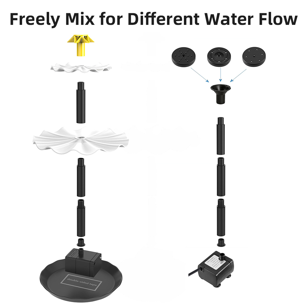 조류 욕조용 태양열 분수 펌프, LED 조명, 정원 연 - Marine Aquarium Equipment 리뷰 및 가격