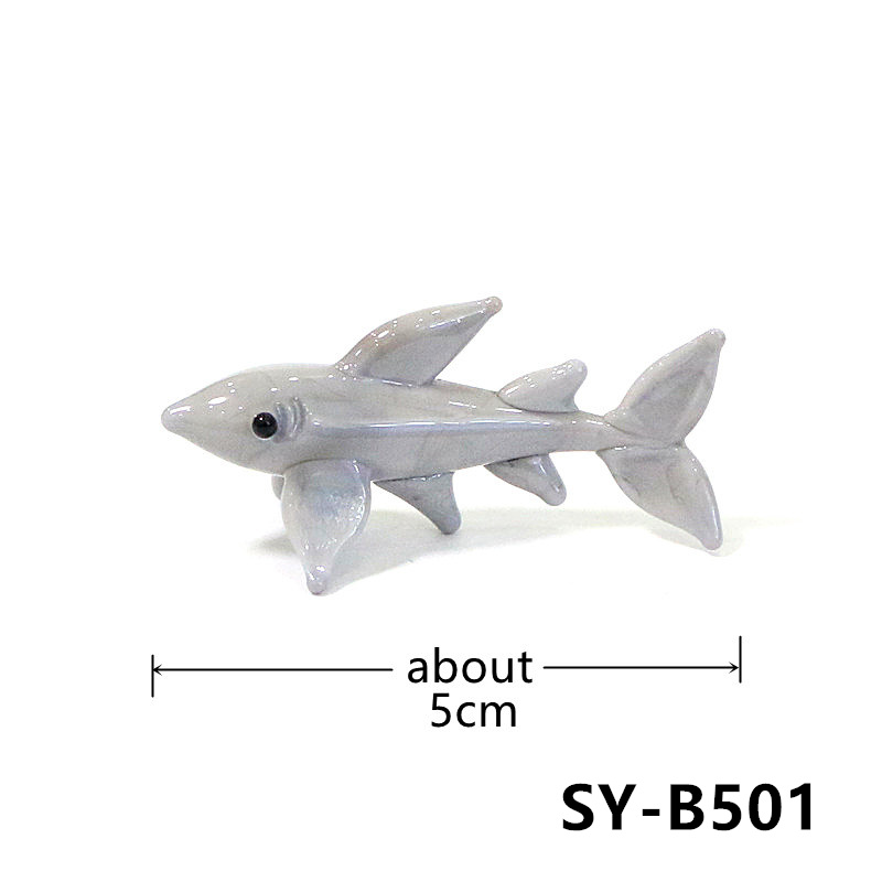 수제 미니 유리 상어 피규어 귀여운 작은 해양 동물 조 - Marine Aquarium Home 리뷰 및 가격