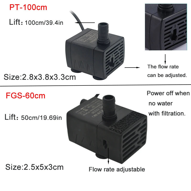 USB 수족관 수중 워터 펌프, 5V 5W 미니 조절식 - Marine Aquarium Equipment 리뷰 및 가격