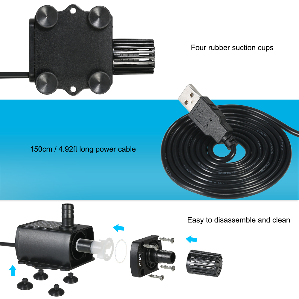 USB DC5V 4.8W 매우 조용한 미니 브러시리스  - Marine Aquarium Equipment 리뷰 및 가격
