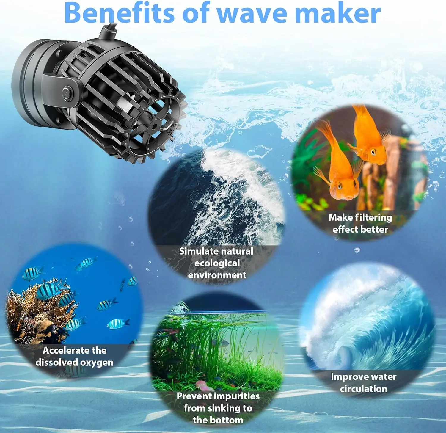 수족관 웨이브 메이커, 컨트롤러로 조절 가능, 강력한  - Powerhead Wave Maker 리뷰 및 가격