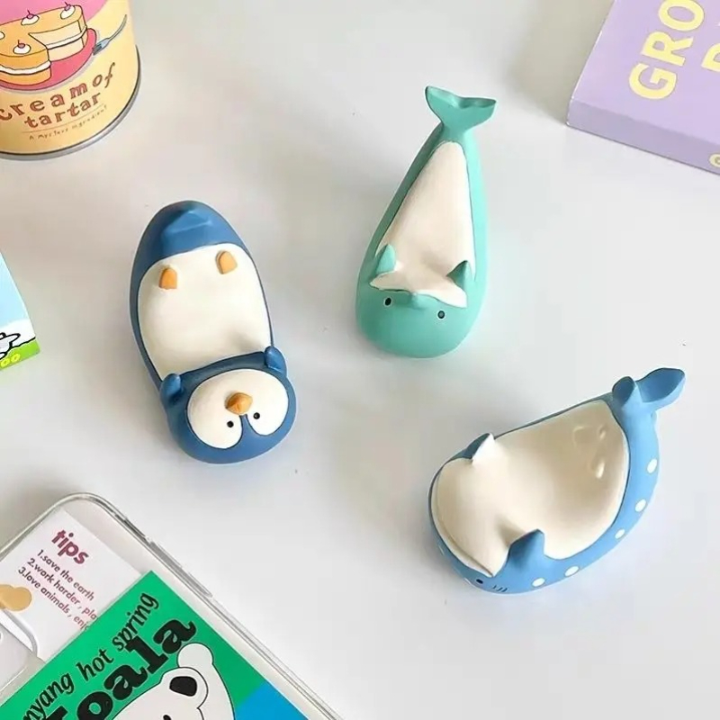 펭귄 데스크탑 스탠드 해양 생물 폰 스탠드 수족관 레진 - Marine Aquarium Home 리뷰 및 가격